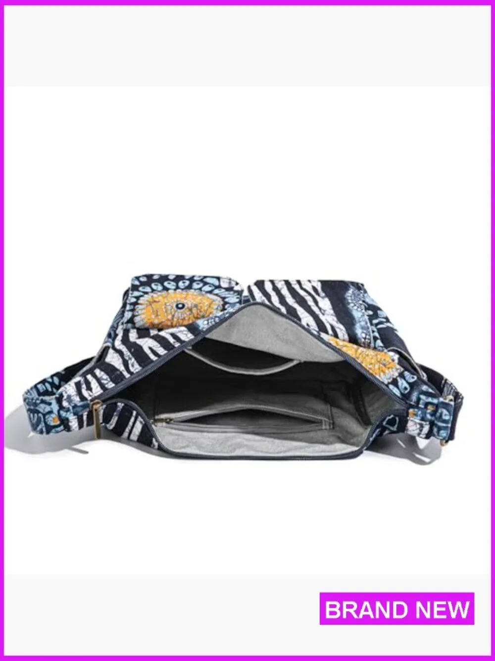 Canvas Hobo Shoulder Bag Boho Hippie Crossbody Multiple Pockets Retro